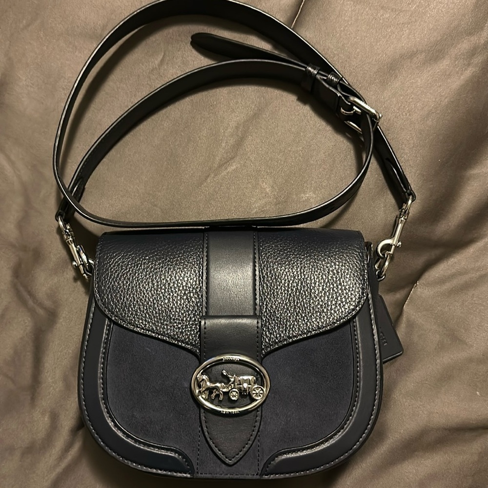 Coach Georgie Saddle Bag (Black)